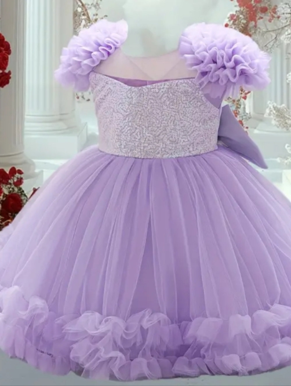 Lavender Tulle Flower Girl Dress